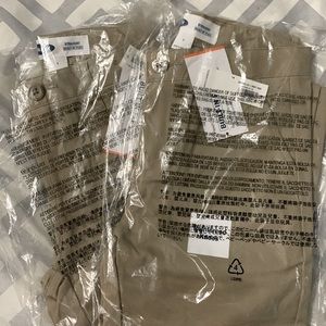 Set of 2 NWT Boys Khaki Pants Size 7 Uniform reinforced knee